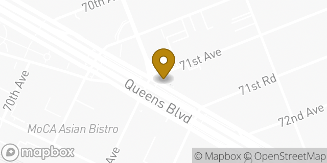 Map showing the location of Starbucks in New York, NY 11375