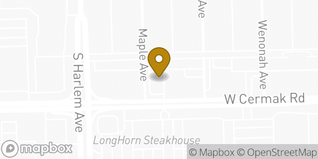 Map showing the location of Starbucks in Berwyn, IL 60402