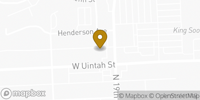 Map showing the location of Amazon Locker - White in Colorado Springs, CO 80904