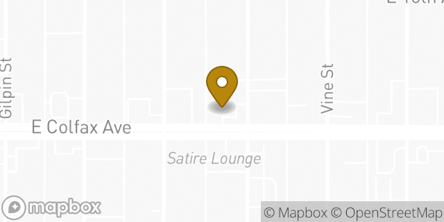 Map showing the location of 7-Eleven in Denver, CO 80206