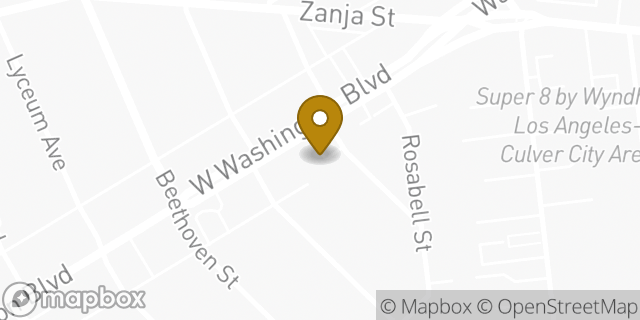 Map showing the location of AutoZone in Culver City, CA 90066