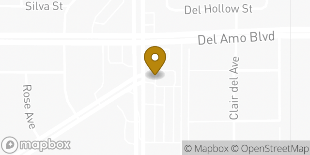 Map showing the location of Starbucks in Long Beach, CA 90807