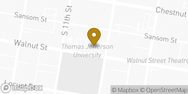 Map showing the location of 1015 Walnut Street in Philadelphia, PA 19107