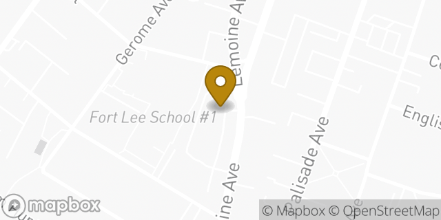 Map showing the location of Starbucks in Fort Lee, NJ 07024