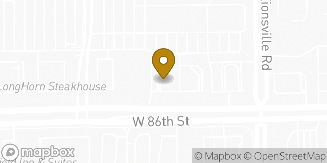 Map showing the location of Starbucks in Indianapolis, IN 46278