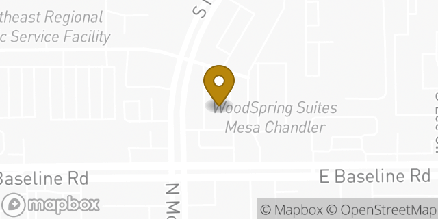 Map showing the location of QuikTrip Store #431 1939 S Mesa Dr in Mesa, AZ 85210