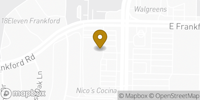 Map showing the location of Amazon Locker - Packing in Carrollton, TX 75007