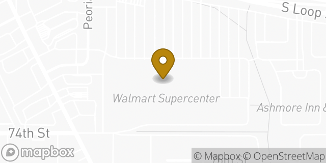 Map showing the location of Walmart in Lubbock, TX 79423