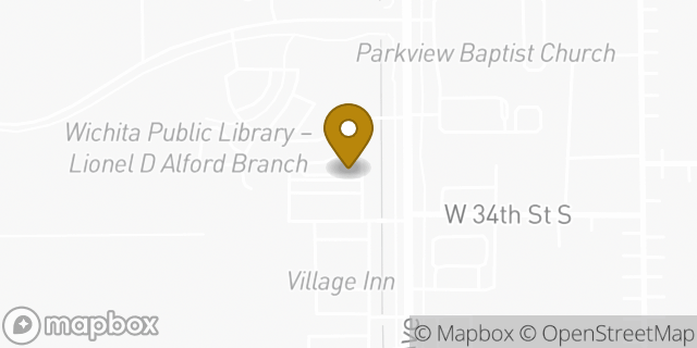 Map showing the location of Subway in Wichita, KS 67217
