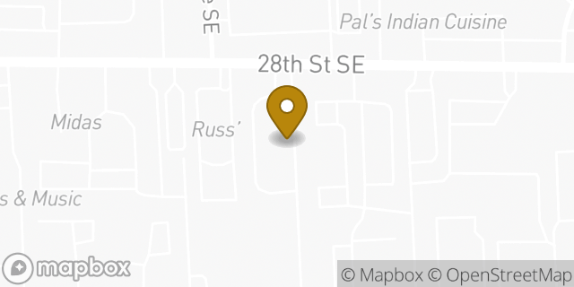 Map showing the location of McDonald's in Kentwood, MI 49508