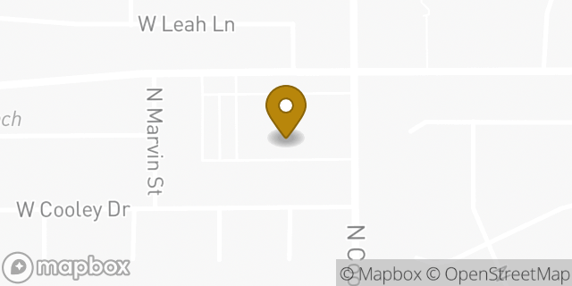 Map showing the location of The Church of Jesus Christ of Latter-day Saints in Gilbert, AZ 85233