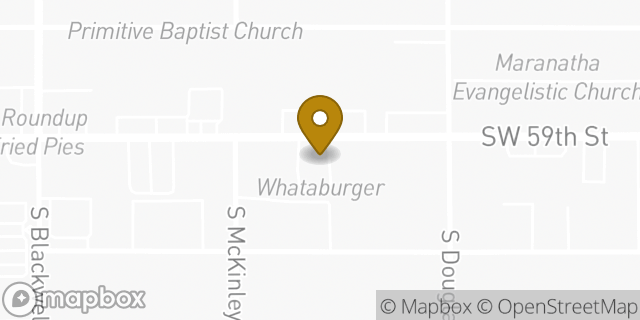 Map showing the location of Whataburger in Oklahoma City, OK 73109