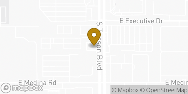 Map showing the location of Subway in Tucson, AZ 85756