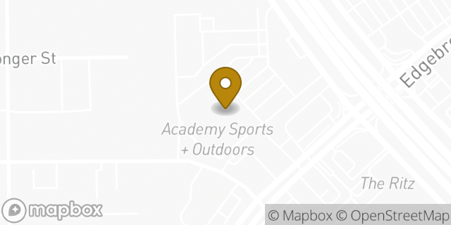 Map showing the location of Academy Sports + Outdoors in Houston, TX 77034