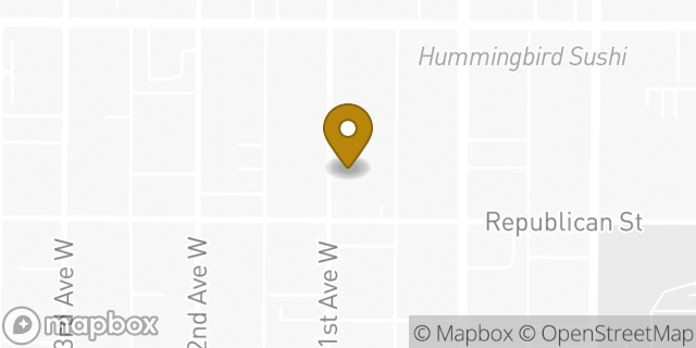 Map showing the location of Safeway in Seattle, WA 98119