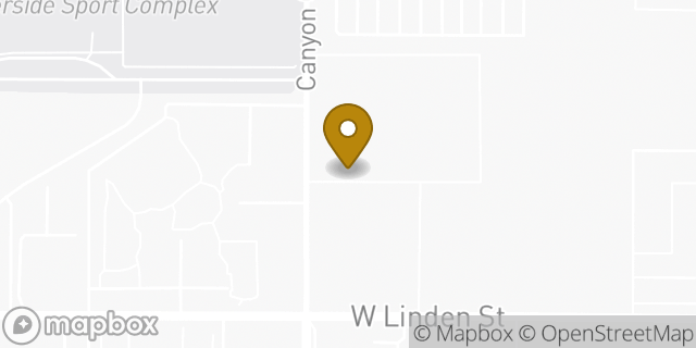 Map showing the location of Amazon Locker - Dawber in Riverside, CA 92507