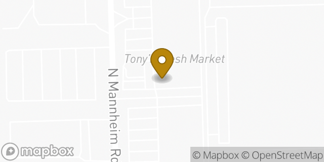 Map showing the location of Papa John's Pizza in Melrose Park, IL 60160