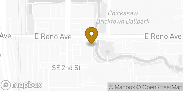 Map showing the location of Starbucks in Oklahoma City, OK 73104