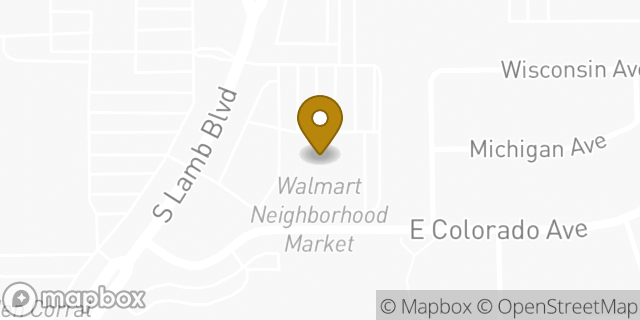 Map showing the location of Walmart Neighborhood Market in Las Vegas, NV 89104