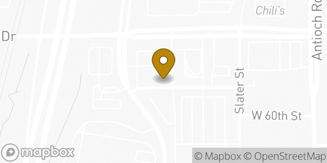Map showing the location of Amazon Locker - Convertible in Mission, KS 66202