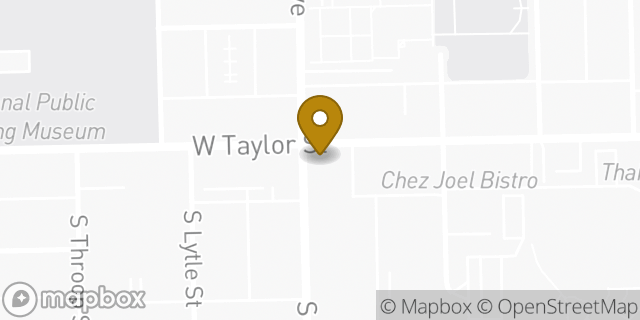 Map showing the location of Papa Johns Pizza in Chicago, IL 60607