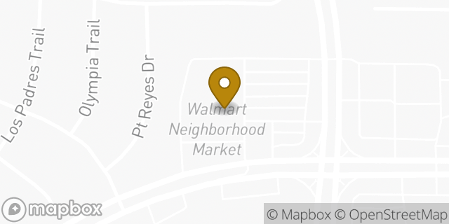 Map showing the location of Walmart in Fort Worth, TX