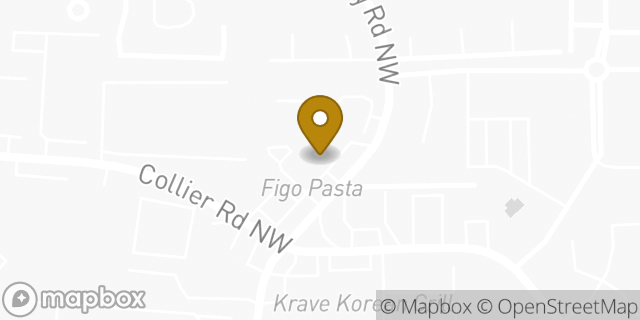 Map showing the location of Papa Johns Pizza in Atlanta, GA 30318