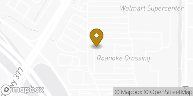 Map showing the location of Subway in Roanoke, TX 76262