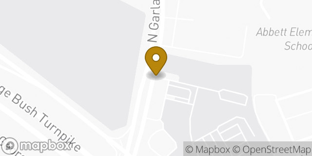 Map showing the location of Starbucks in Garland, TX 75044