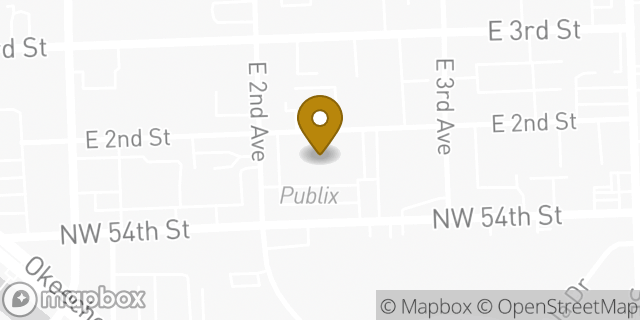 Map showing the location of Publix in Hialeah, FL
