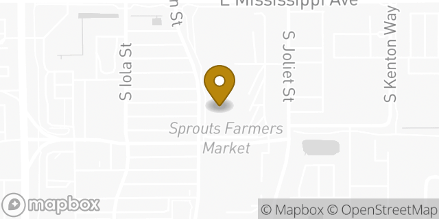 Map showing the location of Sprouts Farmers Market in Aurora, CO 80012