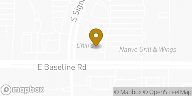 Map showing the location of Chipotle Mexican Grill in Mesa, AZ 85209