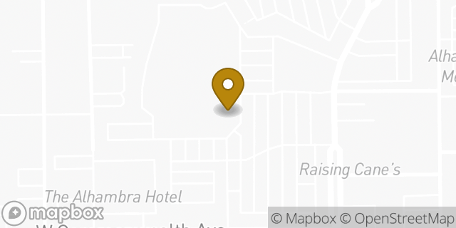 Map showing the location of Costco in Alhambra, CA 91803