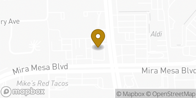 Map showing the location of Bank of America in San Diego, CA 92126