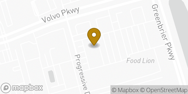 Map showing the location of Subway in Chesapeake, VA 23320