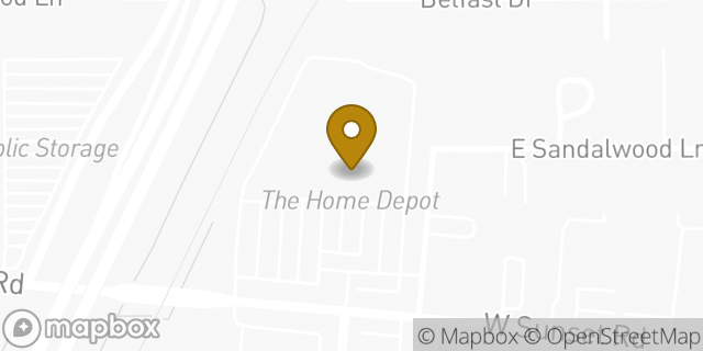 Map showing the location of The Home Depot in San Antonio, TX 78209