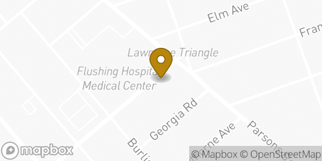Map showing the location of Dunkin' in Flushing, NY 11355