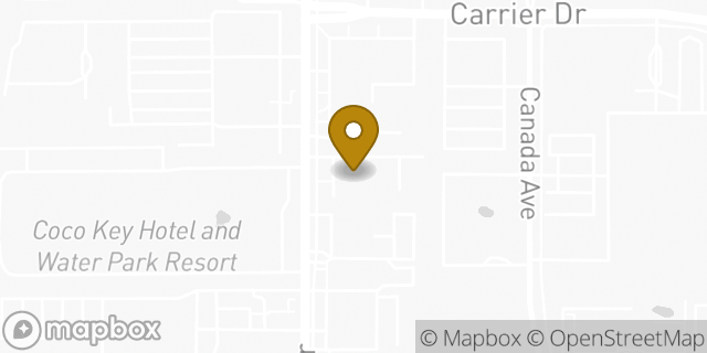 Map showing the location of Chuck E. Cheese's in Orlando, FL 32819