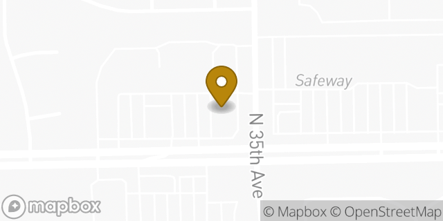 Map showing the location of Chase Bank in Glendale, AZ 85308
