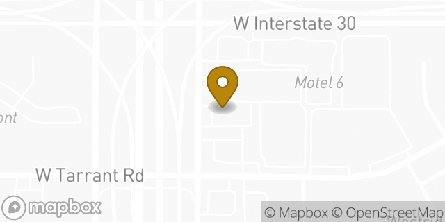 Map showing the location of Hwy 161 & I30 in Grand Prairie, TX 75050