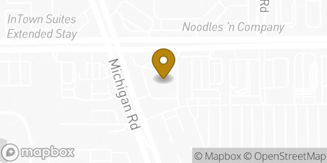 Map showing the location of Walgreens in Indianapolis, IN 46268