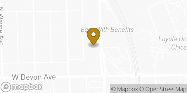 Map showing the location of Starbucks in Chicago, IL 60626