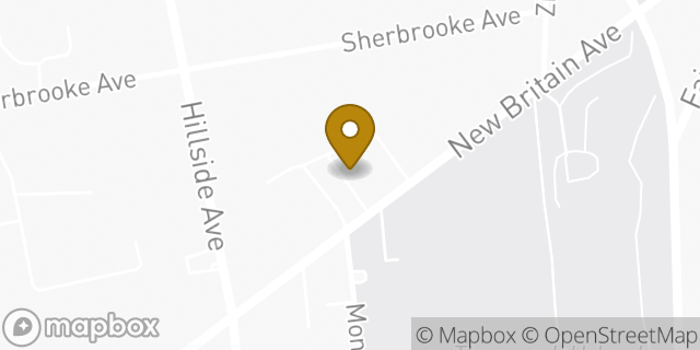 Map showing the location of Amazon Locker - Oxbow in Hartford, CT 06106