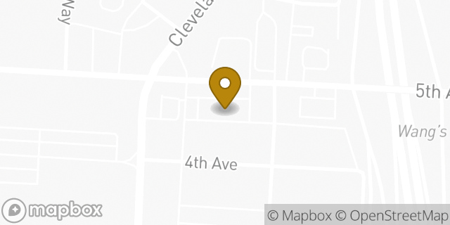Map showing the location of AutoZone in Columbus, OH 43201