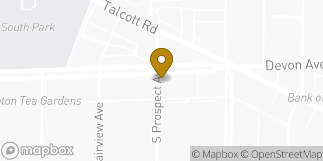 Map showing the location of Subway in Park Ridge, IL 60068