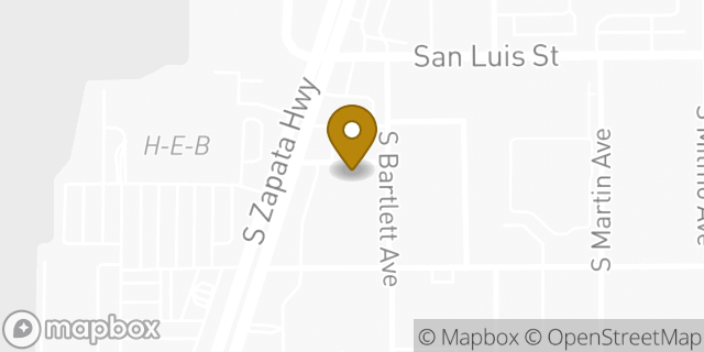 Map showing the location of EZPAWN in Laredo, TX 78046