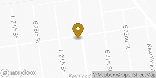 Map showing the location of Dunkin' in Brooklyn, NY 11210