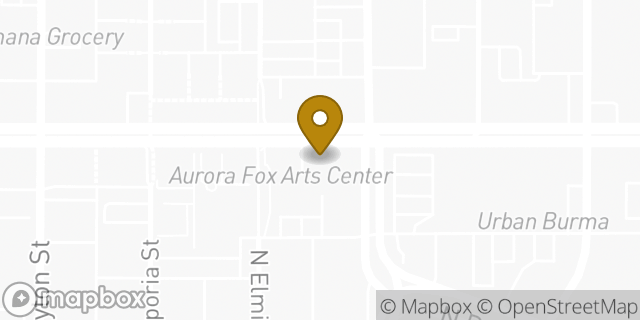 Map showing the location of EZPAWN in Aurora, CO 80010