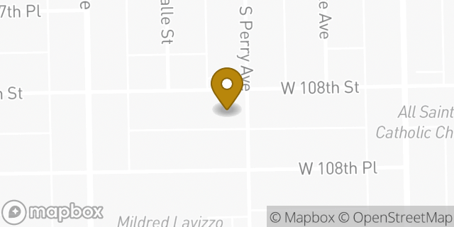 Map showing the location of Kingdom Christ Baptist Church in Chicago, IL 60628
