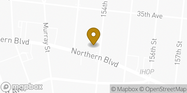 Map showing the location of Chase Bank in Flushing, NY 11354